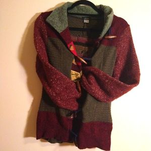 Preloved handcut 100% reclaimed wool cardigan